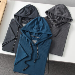 High Quality Fitness Sports Clothing Athletic Mens Running Hoodie T Shirts - Image 1