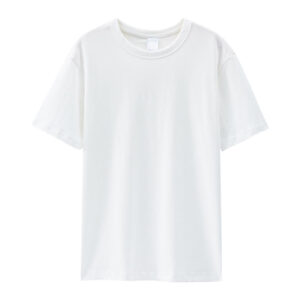 Printed T-shirt High Quality Solid Color Comfortable Customizable Logo Men's White Summer Blank Casual T Shirt Custom Knitted - Image 1