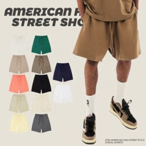 Custom Logo Men Cotton Shorts Sweat Men Fitness Running Short Breathable Cotton Shorts - Image 1