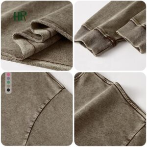 Long Sleeve Vintage Wash Custom Custom Tshirt Men 100 Cotton Wholesale Long Sleeve T-shirt - Image 3