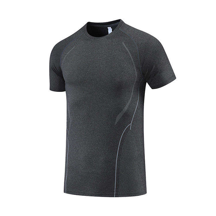 Custom Design Polyester Spandex Athletic Compression Shirt Men Workout Tops Fitness Compression Clothing Sportswear
