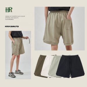 Custom Logo Men Cotton Shorts Sweat Men Fitness Running Short Breathable Gym Shorts Cotton Shorts - Image 3