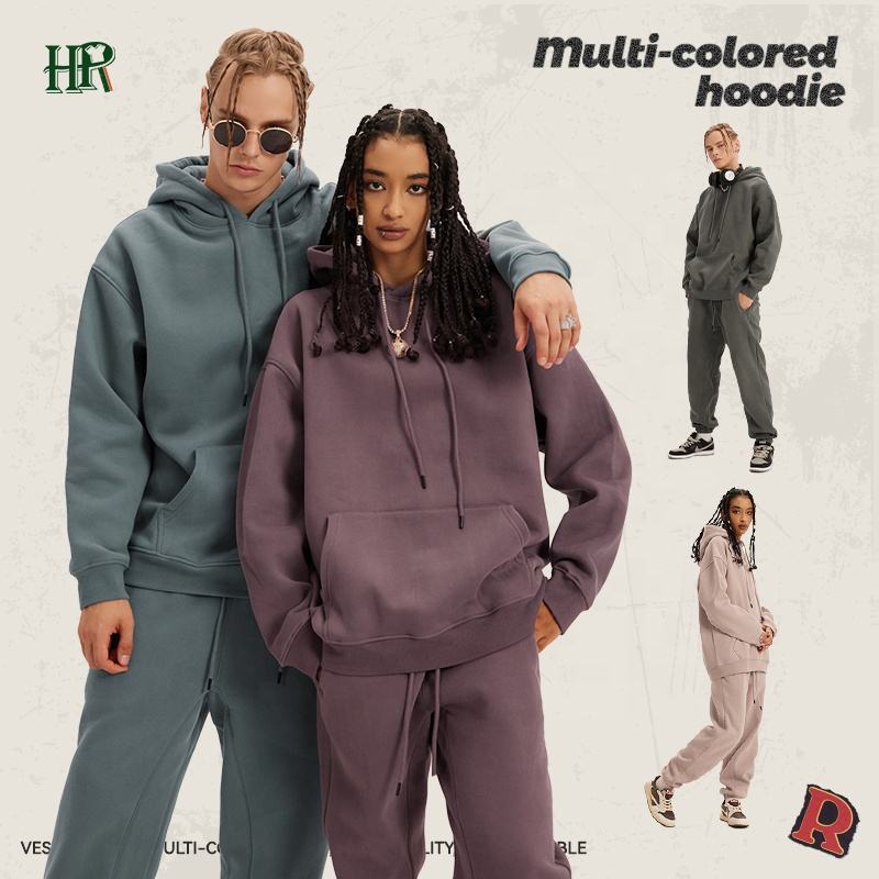 Mens Clothing Manufacturing Custom 100% Cotton French Terry Tracksuits Streetwear High Quality Hoodie Men
