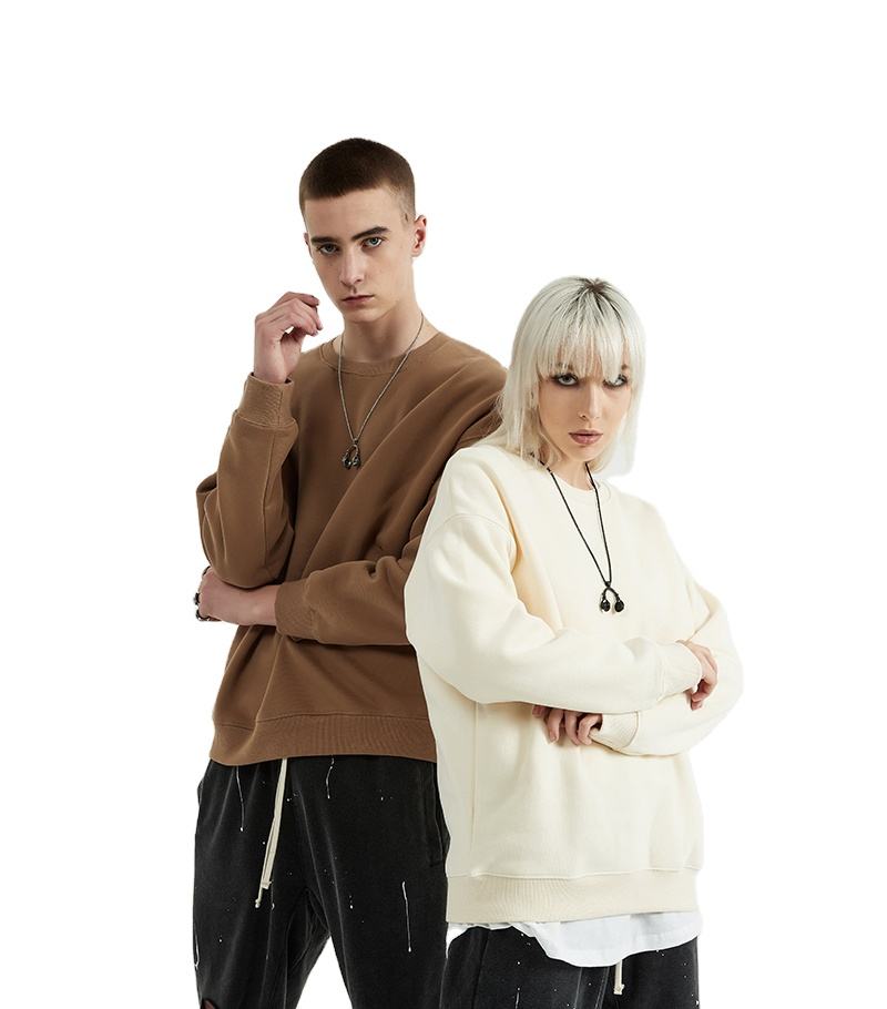 Wholesale High Quality Plain Blank Printed Crew Neck Custom Logo Print Women's Hoodies Sweatshirts