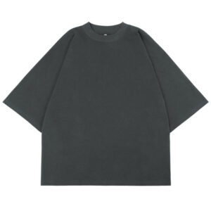 300gsm Heavyweight Cropped Boxy t Shirt Men Short Sleeve Custom Tee Screen Printing t Shirt - Image 4
