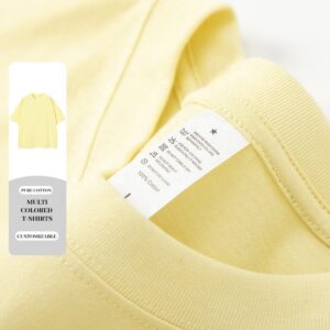 260Gsm Men T-shirts With Embroidery 100%Cotton Oversize Shirts White Tee for Men - Image 3