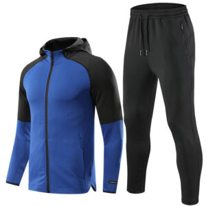 Autumn/winter Long Sleeve Tracksuit Suit Men's Smooth Board Hooded Football and Basketball Training Suit Appearance Coat Jacket - Image 1