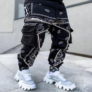 Casual Fashion Mens Clothing Pants & Trousers Summer Plus Size Bandana Men's Cargo Pants - Image 5