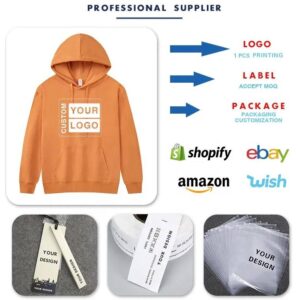 High Quality Polyester Hoodies Men Cotton Pullover Warm Wholesale Custom Printing Embroidery Puff Printing Hoodie - Image 5