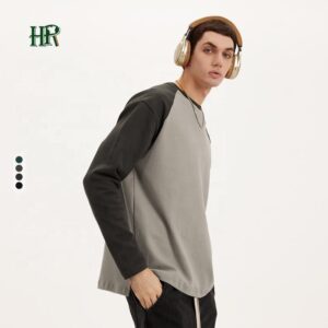 Solid Color Cotton Fashion Unisex Teenagers  Casual O-neck  New Autumn Long Sleeve T Shirt - Image 1