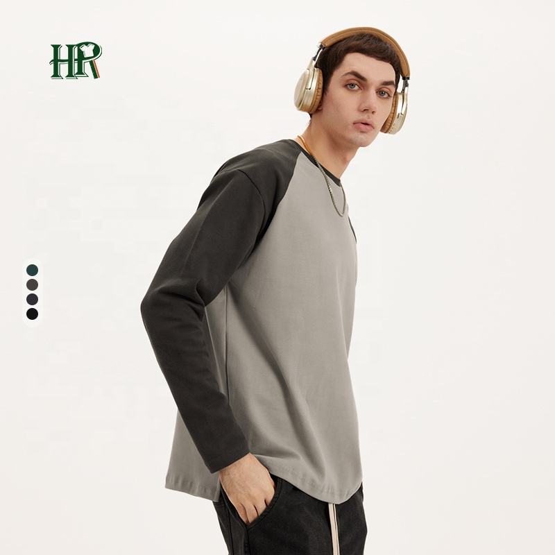 Solid Color Cotton Fashion Unisex Teenagers  Casual O-neck  New Autumn Long Sleeve T Shirt