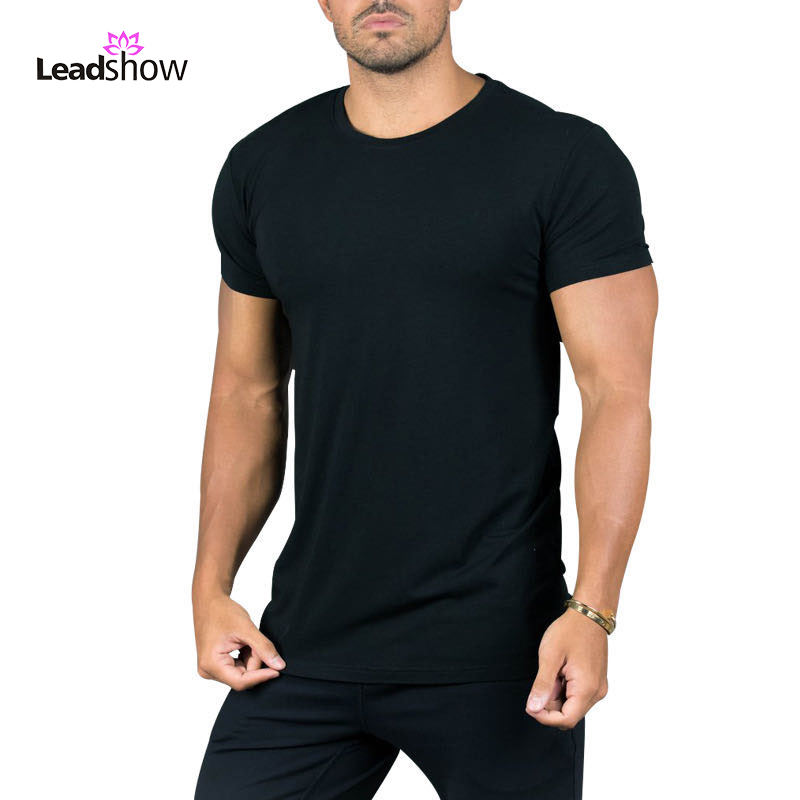 High Quality  Custom Logo Plain  Sport  Running Plus Size Men's  Blank Bamboo  T-shirts  Fitness Clothing  Workout Gym Shirts