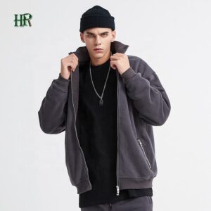 Hot Selling 360g Heavyweight Double Zipper Custom Hoodie High Quality Zip up Hoodies Jacket - Image 1
