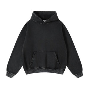 2023 Autumn and Winter With Wool Hooded Washed Hoodie Custom Vintage Hoodie Unisex - Image 4