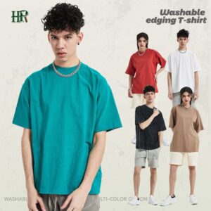 Custom Logo 100% Cotton Short Sleeve Round Neck Heavyweight Designs Tshirt Man Women Clothes Oversized Men's T-shirts - Image 1