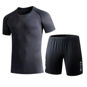 Custom Men Two Piece Summer Shirt Short Sets Workout Clothing Gym Fitness Sport Wear Sets for Men - Image 5