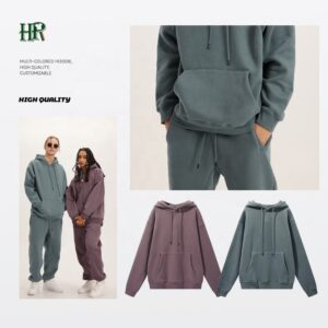 Mens Clothing Manufacturing Custom 100% Cotton French Terry Tracksuits Streetwear High Quality Hoodie Men - Image 3