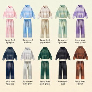Hot Selling Custom Oversized Vintage Tie Dye Mens Sweatpants and Hoodie Set - Image 3