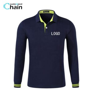 High Quality Mens Polo Shirt Long Sleeves Deer Embroidery Printing Men Slim Casual  S-4XL Fashion Top Clothing - Image 3