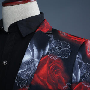 New Arrival Men'S Banquet Print Groom'S Dress Suit Men'S Director Night Shop Host Studio Theme Clothing - Image 5