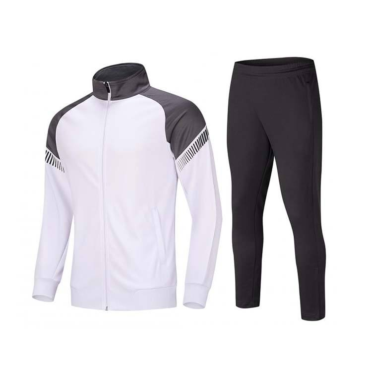 High Quality Men'S Soccer Tracksuit Football Training Suit Sportswear Training Wear Zip up Hood Jacket and Jogger Tracksuit