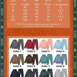 ODM Winter Oversize Blank Tracksuit Sweatpants Custom Unisex Sweatshirts Men's Sweatpants and Hoodie Set - Image 3