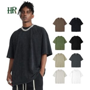 Wholesale High Quality Unisex Shirt Blank Heavy Cotton Tee Shirt Custom Vintage Washed Men's T-shirt - Image 3