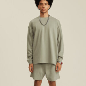 Men's Clothing 2025 Spring Clothes American Pure Color Pure Cotton Long Sleeves Men's Pure Cotton Loose Long Sleeves - Image 8