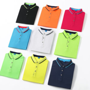 New Comfortable Fabric Ice Silk Cotton Double Color Collar Polo Shirt Plus Size Men T Shirt Casual Golf Polo t Shirt - Image 2