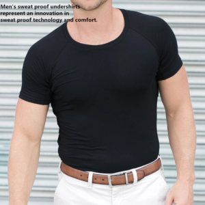Sweat-Secret Undershirts Men's Sweat Proof Undershirt Black - Crew Neck - Slim Fit T-SHIRT by PATON - Image 6