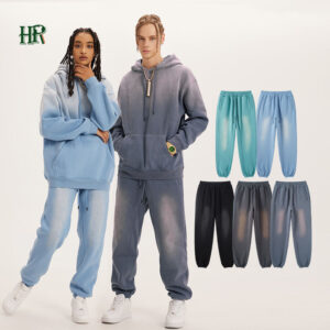 100% Cotton Vintage Acid Washed Sweat Pants Custom Sport Jogger Heavy Weight French Terry Sweatpants - Image 2