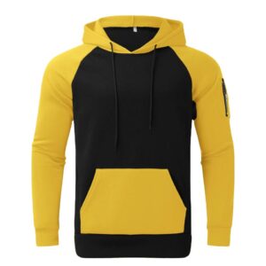 2023 Men's Fashion Solid Color Fleece Pullover Athletic Sport Sweatshirt - Image 1