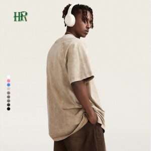 285 Gsm High Quality Custom Logo Men T-shirts Embroidery Oversize Shirts White Tee - Image 2