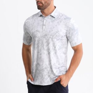 MOQ 1 Pcs  High Quality Custom Your Own Design Logo Polyester Spandex Print Dry Fit Golf Polo Shirts - Image 1