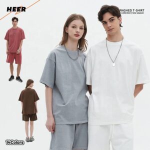 Fall Shoulders High Quality Heavy Weight Oversize 100%Cotton Wholesale  Custom Vintage Washed T-Shirts Men Women - Image 1
