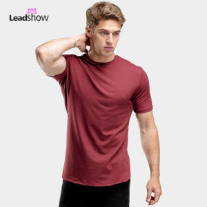 High Quality  Custom Logo Plain  Sport  Running Plus Size Men's  Blank Bamboo  T-shirts  Fitness Clothing  Workout Gym Shirts - Image 4