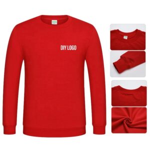 Wholesale Neutral Hoodie Men's Round Neck Sweatshirt Loose Children's Hoodie Parent-child Sweatshirt With Custom logo - Image 4