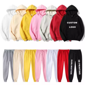 2022 Custom Logo Casual Men and Women Joggers Suits Set Hoodies Suit for Unisex Factory Wholesale Price - Image 1