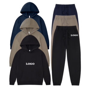 12 Colors Hoodies Manufacturers Wholesale Custom Sweatpants and Hoodie Two Piece Set - Image 1