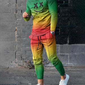 Men's Clothing Fall 2023 Customized Sweatsuits Sport Tracksuit Long Sleeves T Shirt Top Jogger Pants Set Casual Men 2 Pieces Set - Image 1