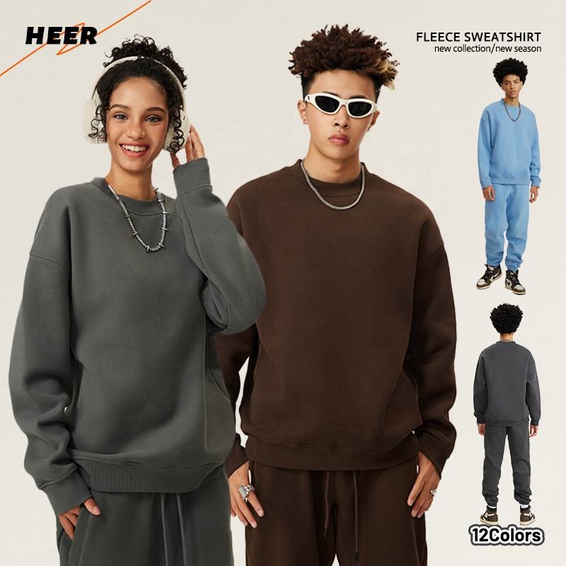 Oversized Man Sweatshirt High Quality Heavy Weight Street Style Accept Custom Sweat Shirt for Man