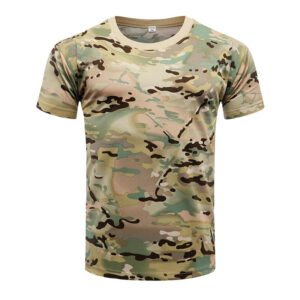 Outdoor Breathable Tactical Clothes Fast Dry Digital Camouflage Combat Short Sleeves T Shirt Tactical Training Shirt - Image 1