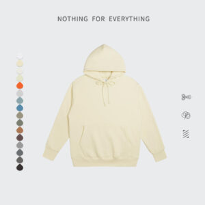 Clothing Manufacturers Custom Drop Shoulder Black Hoodie 350gsm Heavyweight Hoddies Hoodies Blank Streetwear Plus Size Men's Pul - Image 6