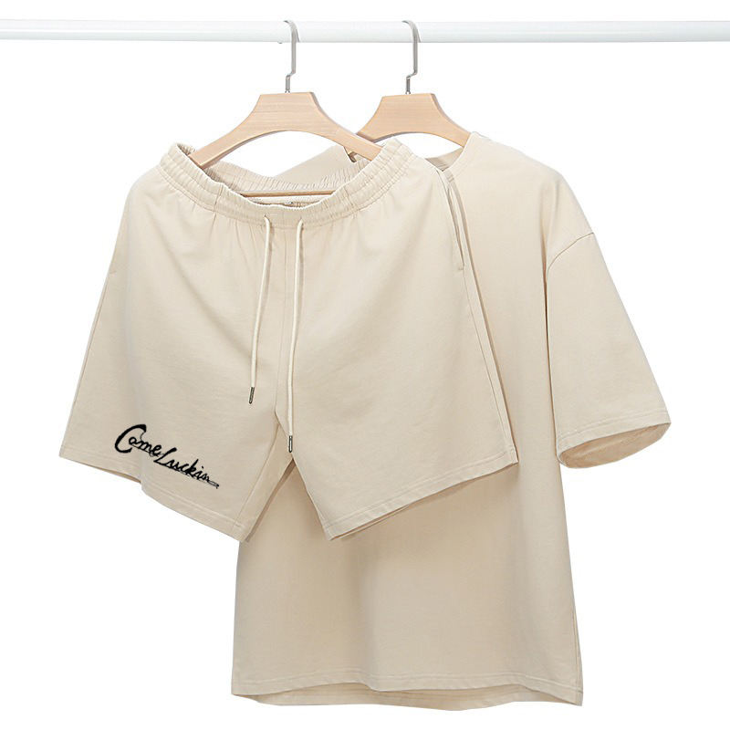 Summer Man Clothes Breathable Casual High Street Men's T Shirt and Shorts Sets Short Sleeve Tops Gym Suit Oversize Men's Sets