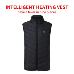 Electric Mens Heated Vest extra Large Size 9 Zone Heating Rechargeable Thermal Vest Smart Constant Temperature Heating Vest Suit - Image 7