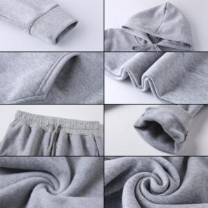Custom Logo Oversized Men Hoodie Set Pullover Blank Plain Hoodies Unisex Cotton Custom Soccer Men Hoodies - Image 4