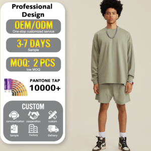 Men's Clothing 2025 Spring Clothes American Pure Color Pure Cotton Long Sleeves Men's Pure Cotton Loose Long Sleeves - Image 2