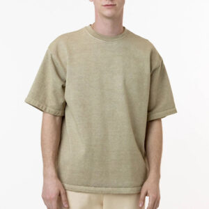 Men T-shirt Sports Cotton Fit Drop Shoulder Brand Blank Mens T-Shirts Oversized Pure Color 280g Stylish Tee - Image 5