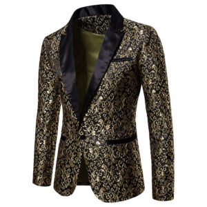 European and American Men's Clothing Autumn Winter Style Solid Color Large Body Jacquard Fashion Design Dress Men's Lapel Su - Image 4