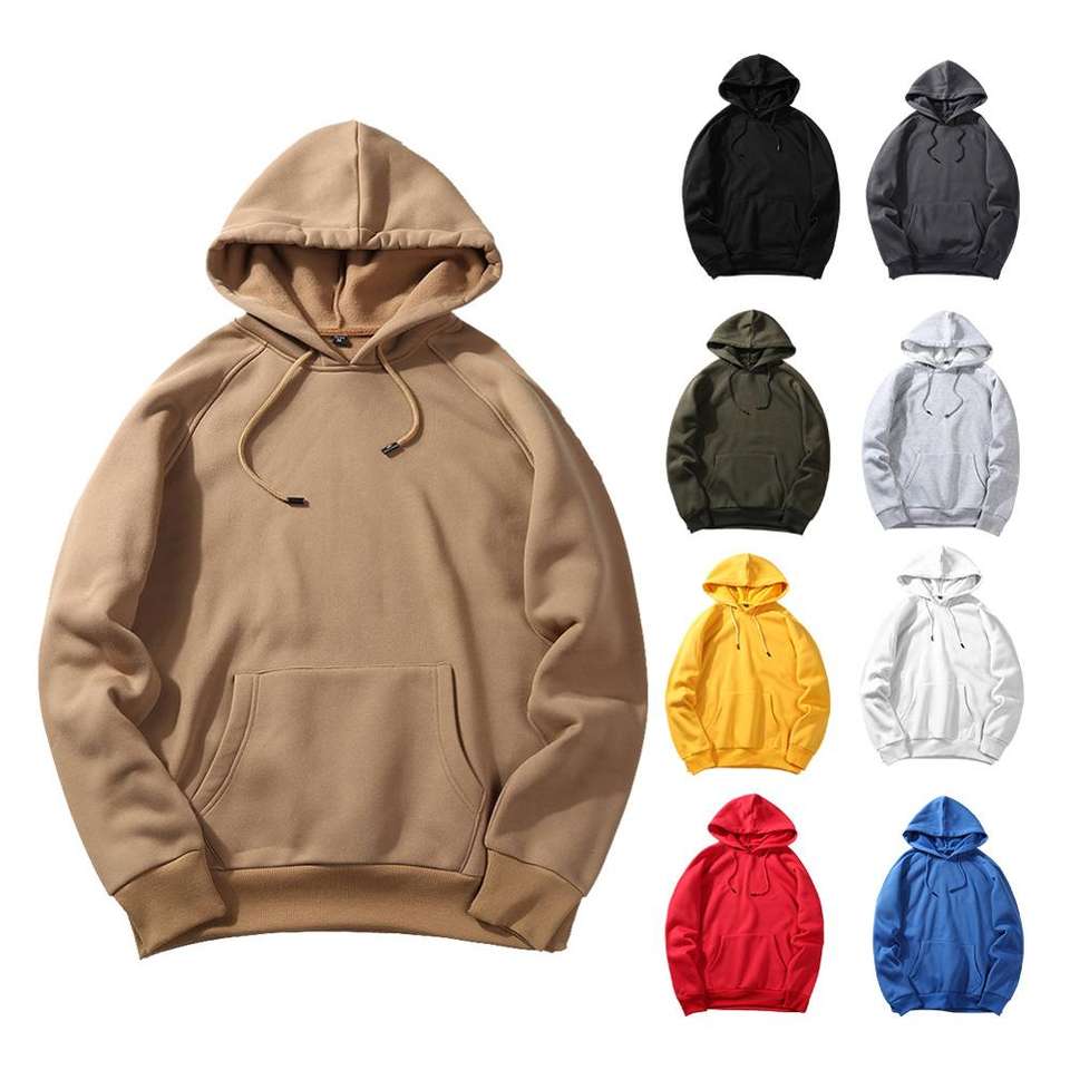 Hot Sales Ready to Ship Plain Pullover Hoodies Blank Puff Printing Hoodies Men'S Hoodies & Sweatshirts